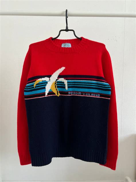 prada banana sweater|prada sweater sale.